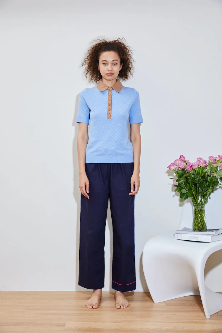 BURNET hydraKNIT ECOVERO POLO blue sold by PH5