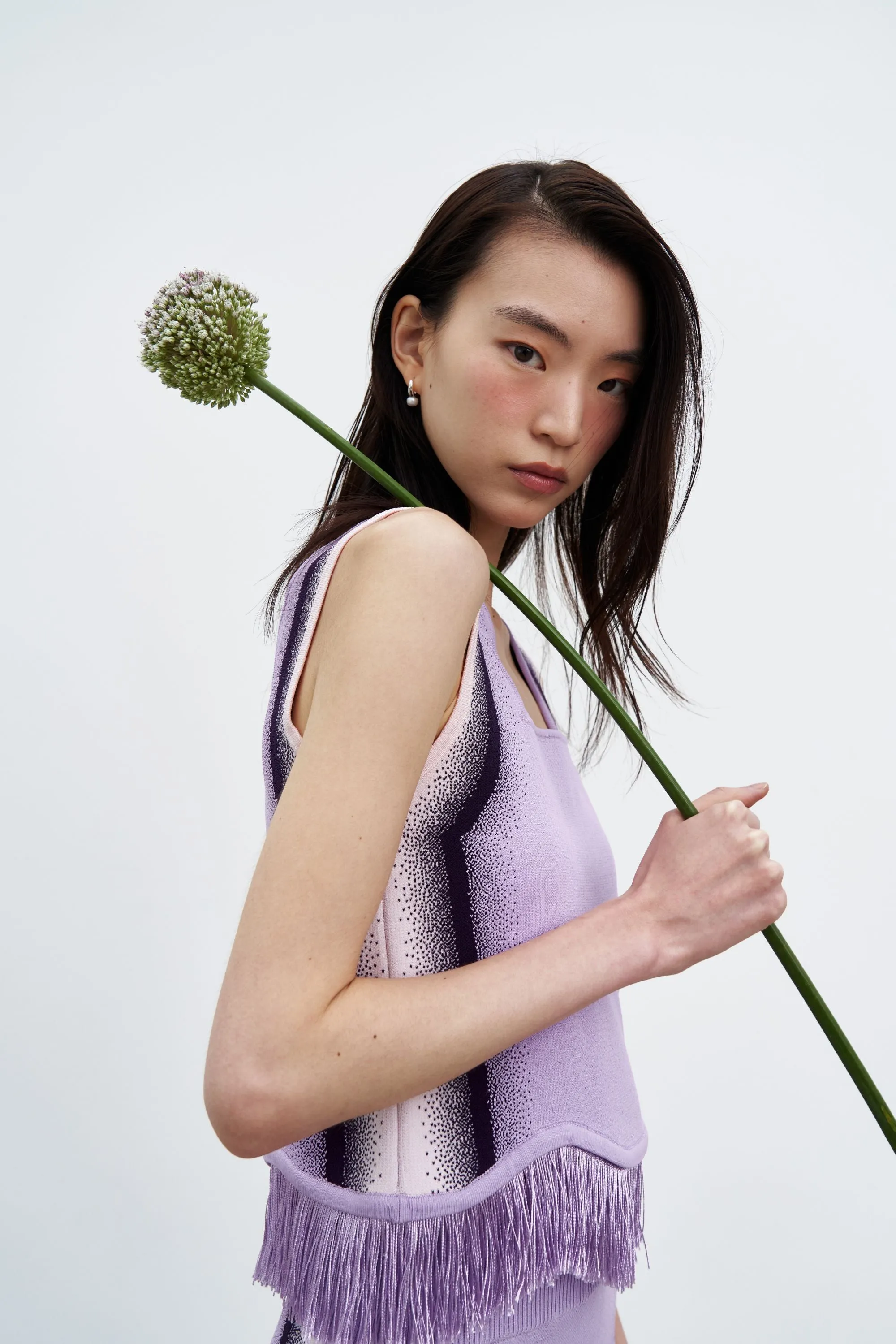 EMMA WAVY CROP TANK TOP WITH FRINGE sold by PH5