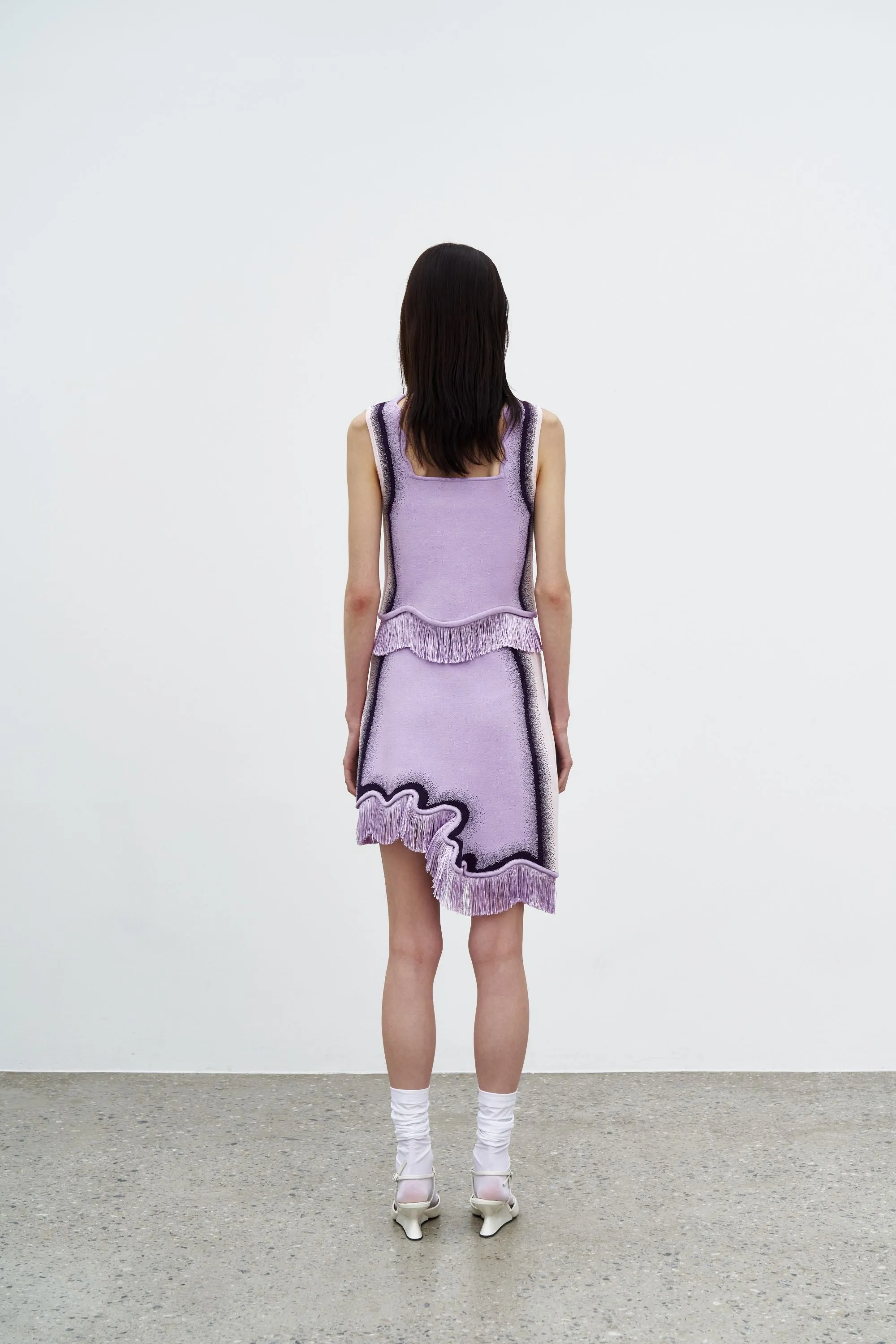 EMMA WAVY CROP TANK TOP WITH FRINGE sold by PH5 product image thumbnail 4