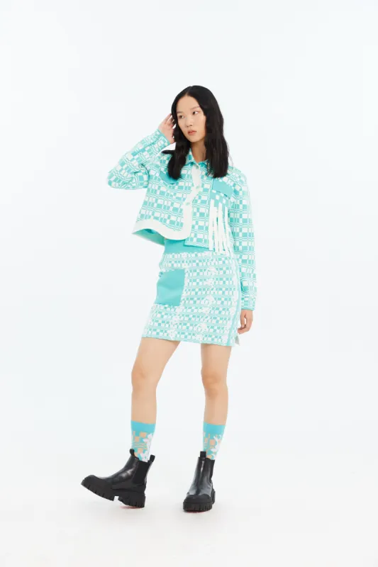 KIRBY FLORAL STITCH ECO MINI SKIRT sold by PH5