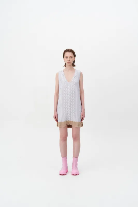 THEBE MIXED CABLE KNIT TANK DRESS sold by PH5