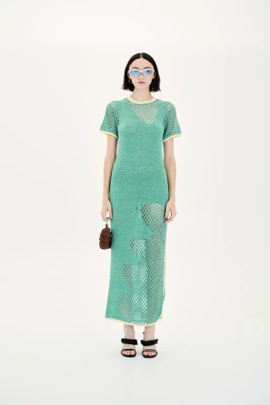 PERRY CROCHET SHORT SLEEVE DRESS made by PH5
