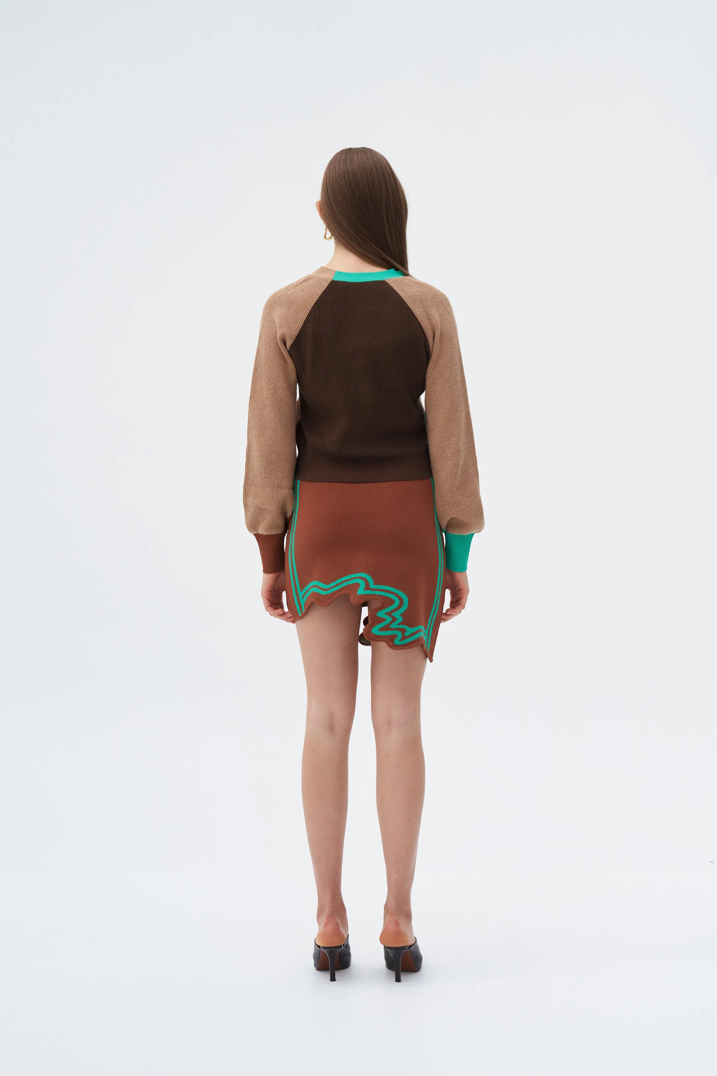 ALAIA ECO CASHMERE COTTON WAVY RIBBED CROPPED CARDIGAN sold by PH5 product image thumbnail 4