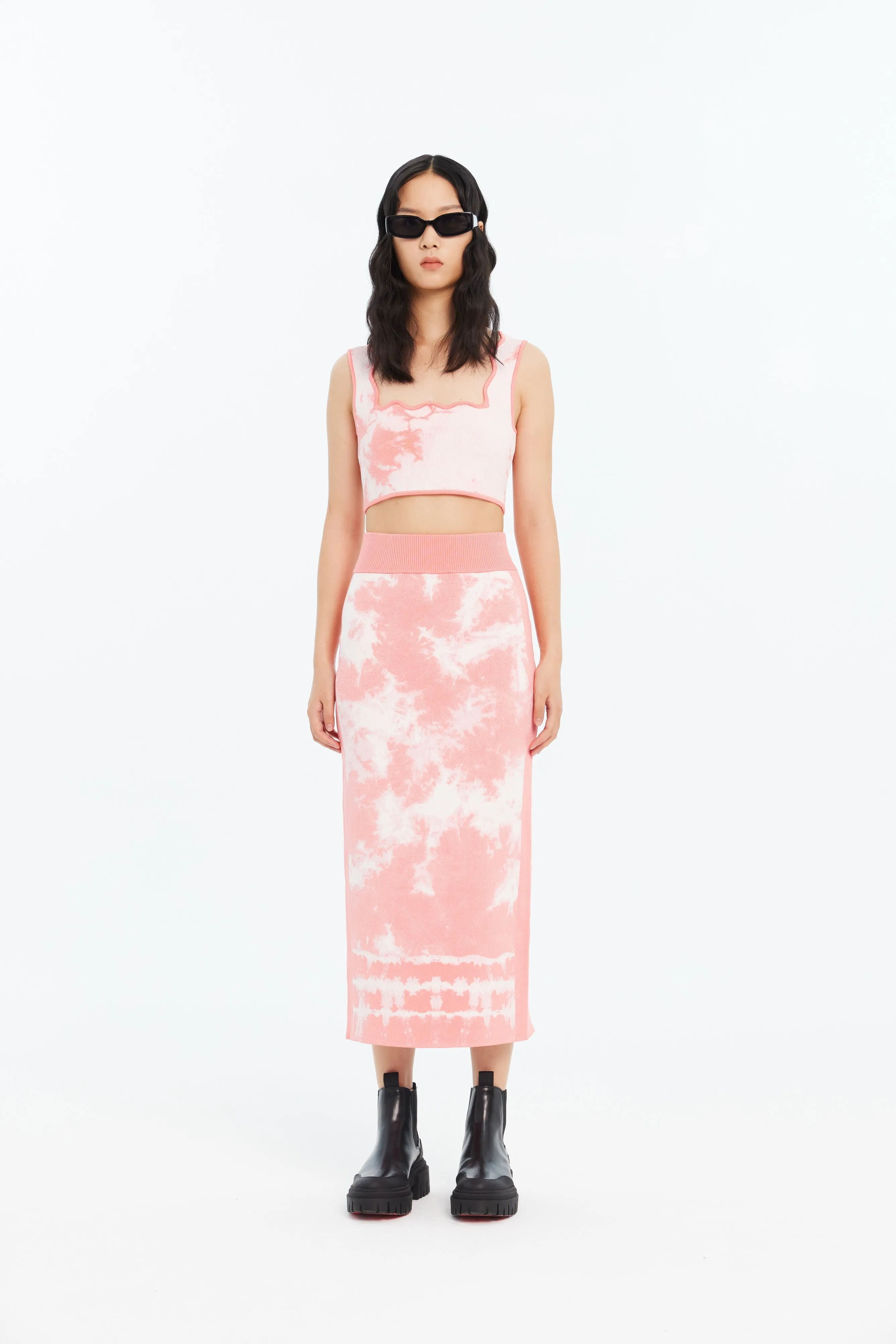 REESE ECO "TIE DYE" MIDI SKIRT sold by PH5
