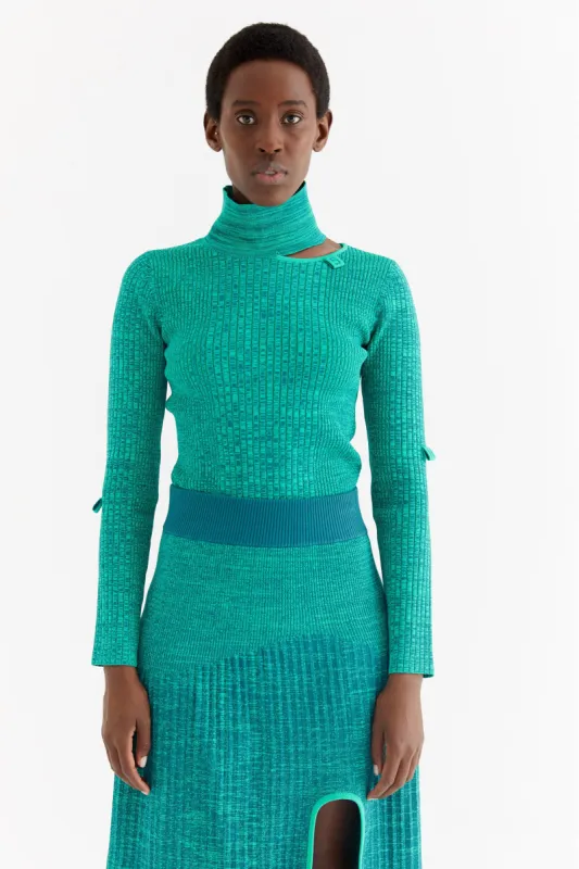 SUSAN MOCK NECK LONG SLEEVE PULLOVER made by PH5