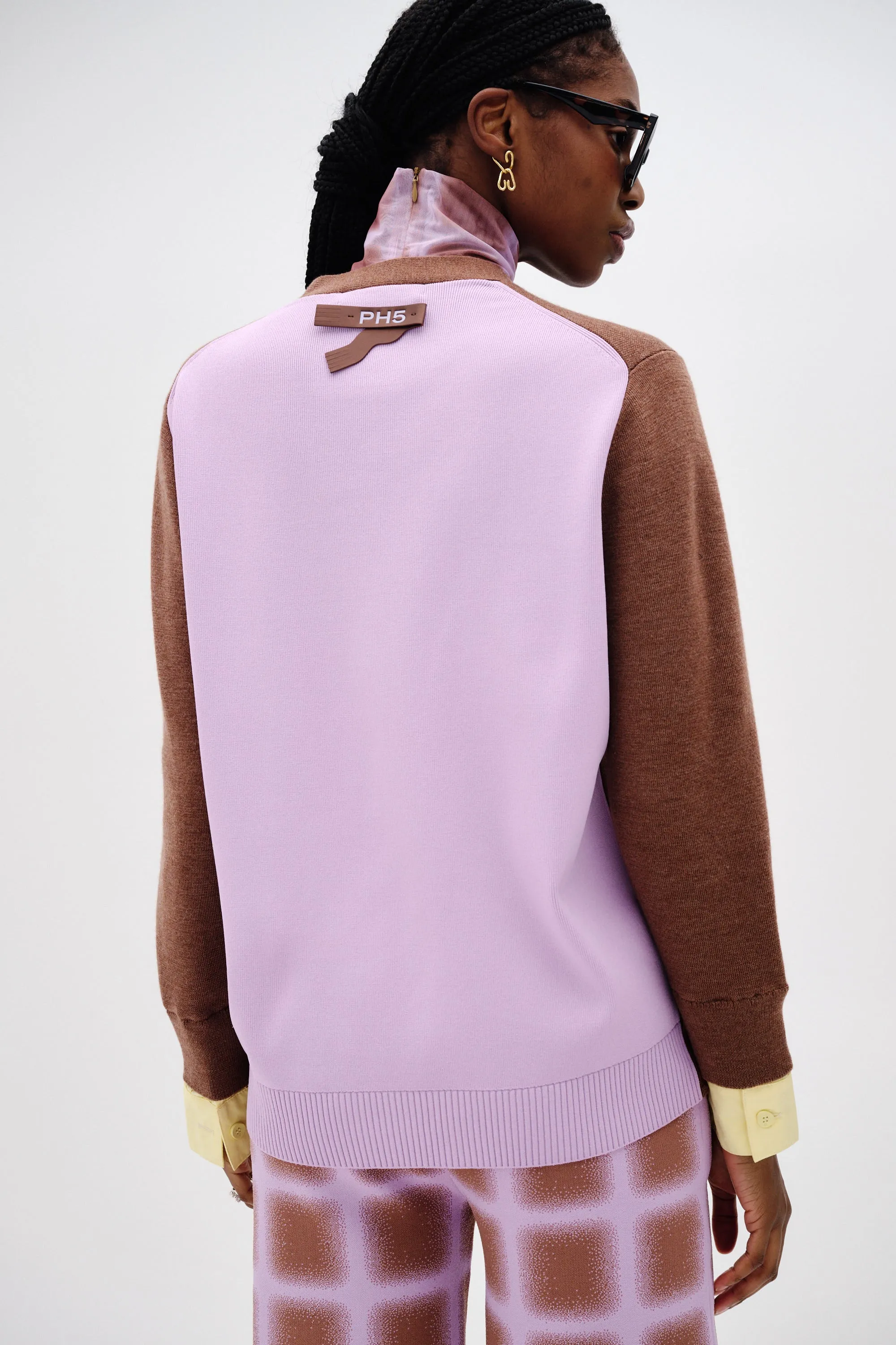 LILO COLOR BLOCKED MERINO WOOL CARDIGAN sold by PH5