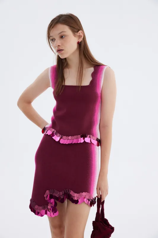 EMMA WAVY CROP TANK TOP WITH SEQUINS sold by PH5