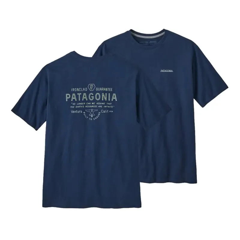 Mens Patagonia Forge Mark Responsibili-Tee - Lagom Blue sold by Pace Athletic