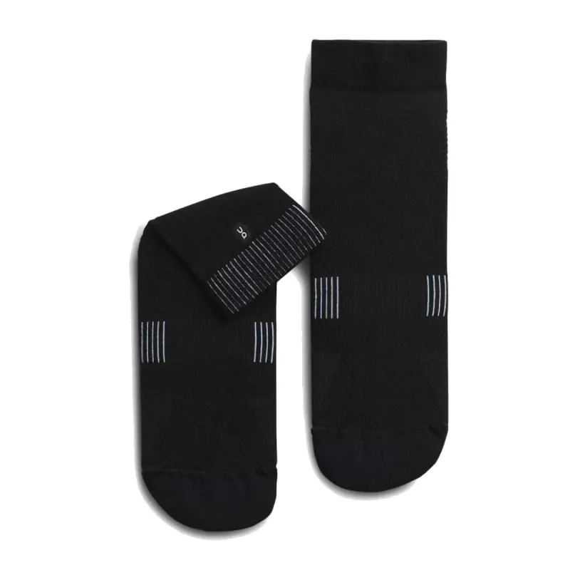 Mens On Running Ultralight Mid Sock - Black / White made by On