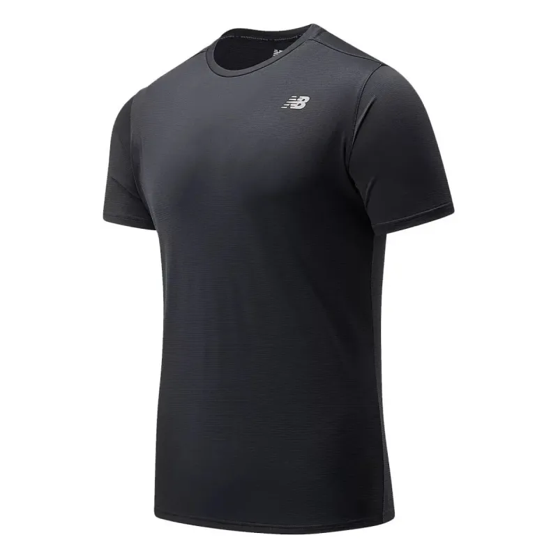 Mens New Balance Accelerate Short Sleeve - Black sold by Pace Athletic