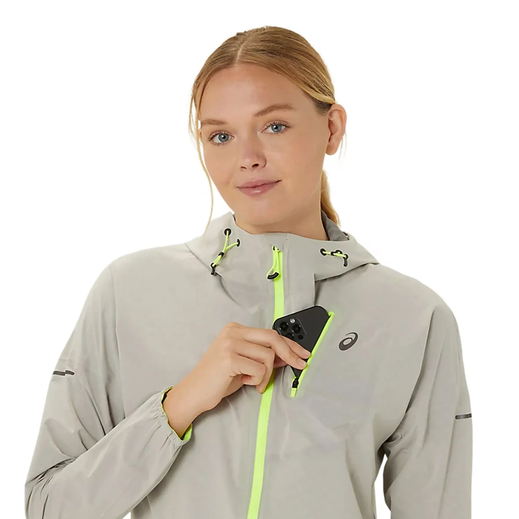 Womens ASICS FujiTrail Waterproof Jacket sold by Pace Athletic product image thumbnail 4