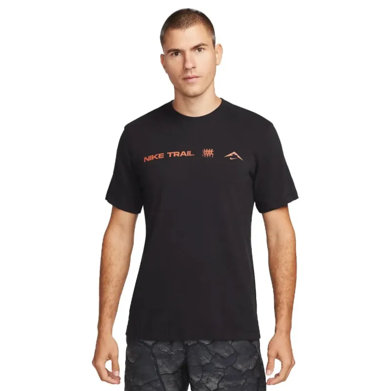 Mens Nike Dri-Fit Trail Tee SSNL - Black sold by Pace Athletic