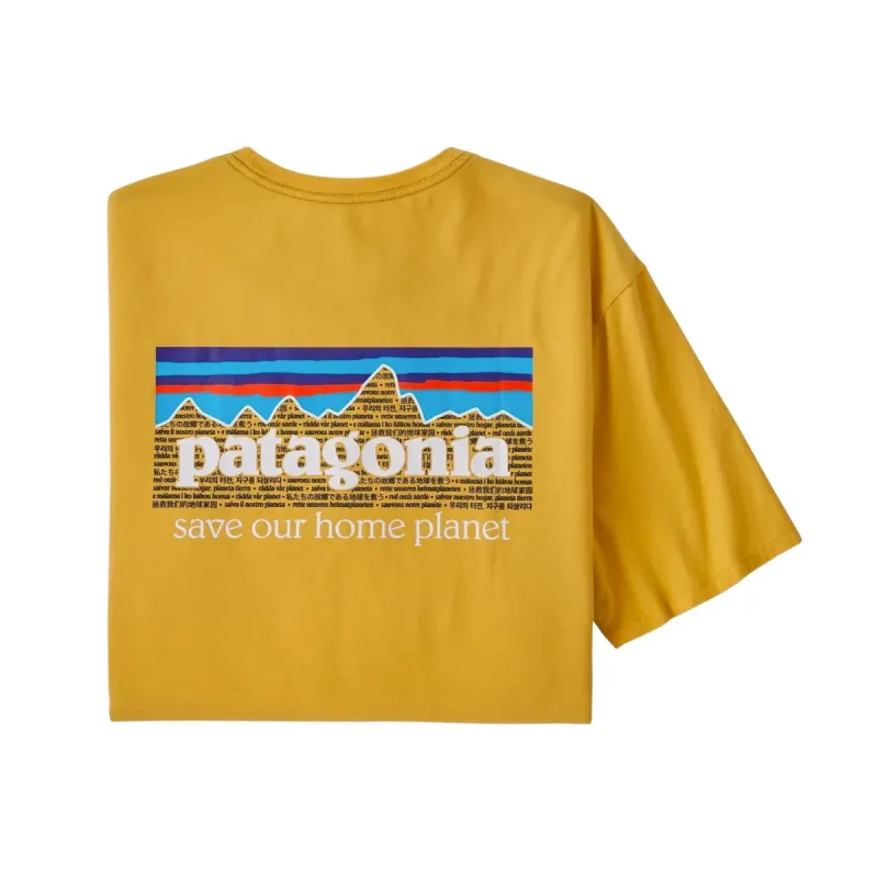 Mens Patagonia P-6 Mission Organic T-Shirt - Surfboard Yellow sold by Pace Athletic