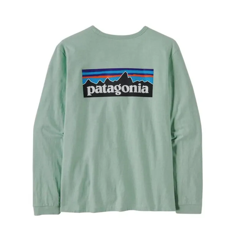 Womens Patagonia P-6 Logo Long Sleeve Responsibili-Tee sold by Pace Athletic