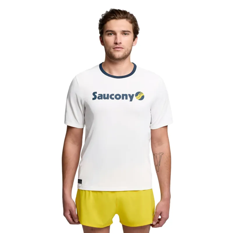 Mens Saucony Stopwatch Graphic Short Sleeve Tee made by Saucony