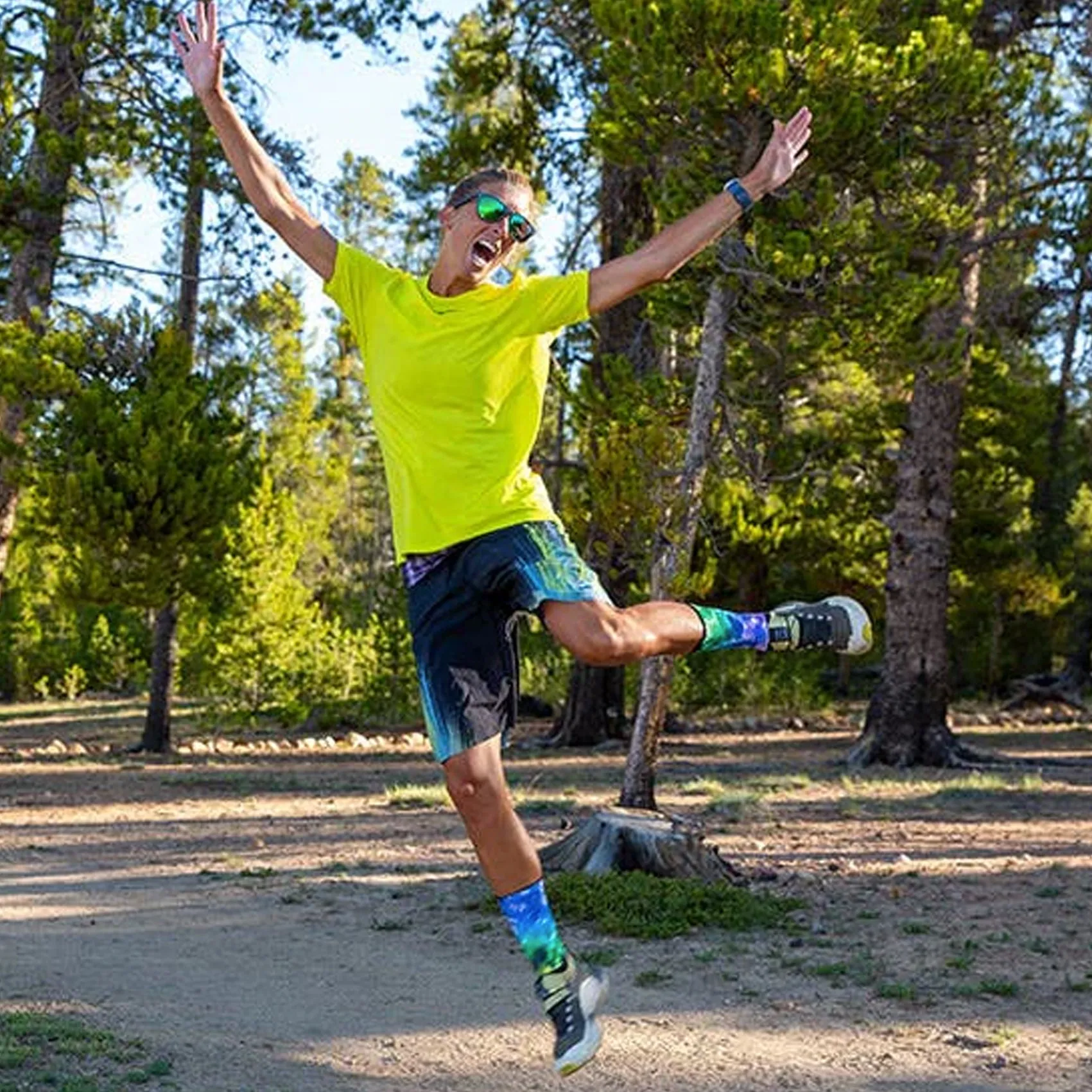 Unisex Injinji Trail Midweight Crew Socks - The Courtney Crew sold by Pace Athletic product image thumbnail 5