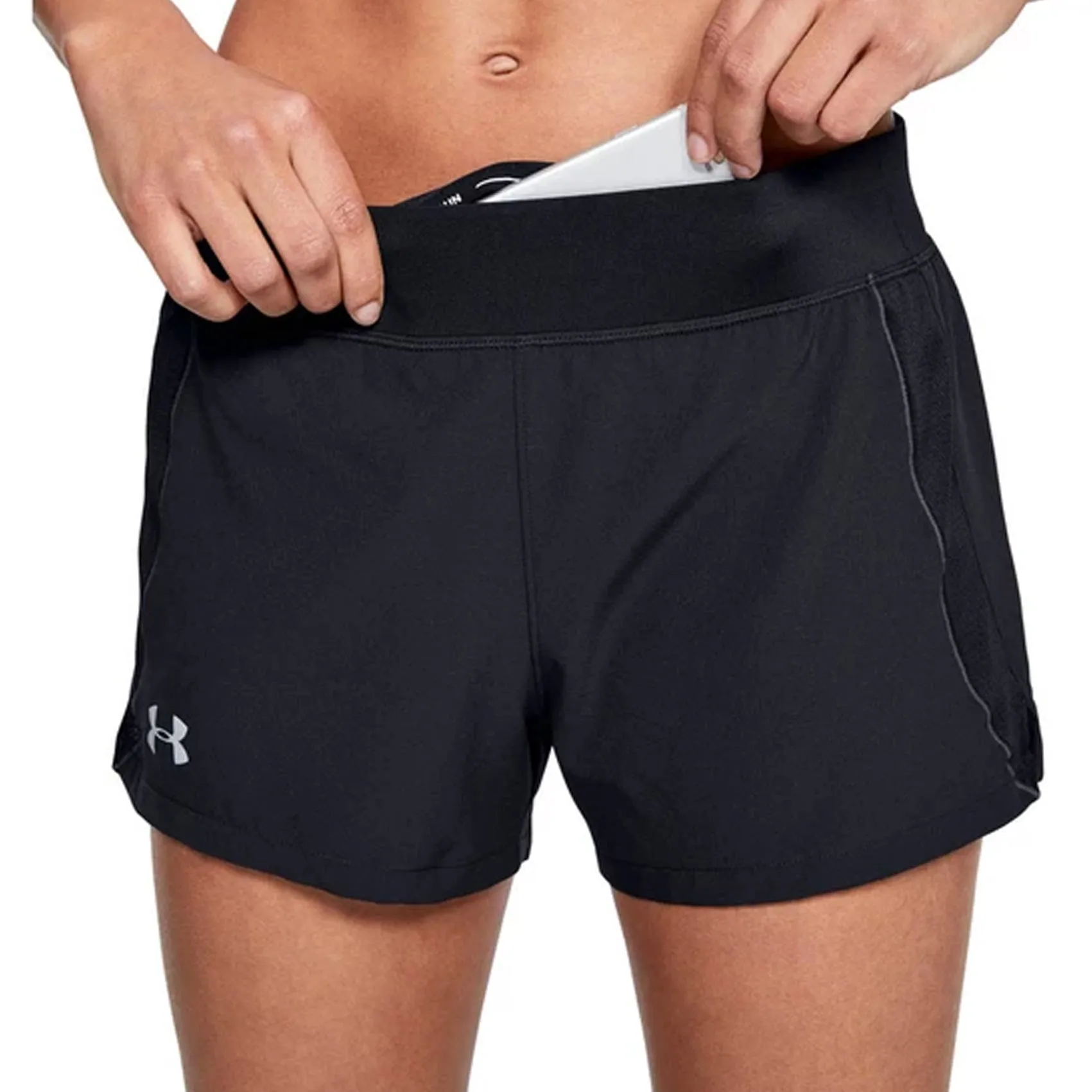 Womens Under Armour Qualifier Speedpocket Shorts sold by Pace Athletic product image thumbnail 2