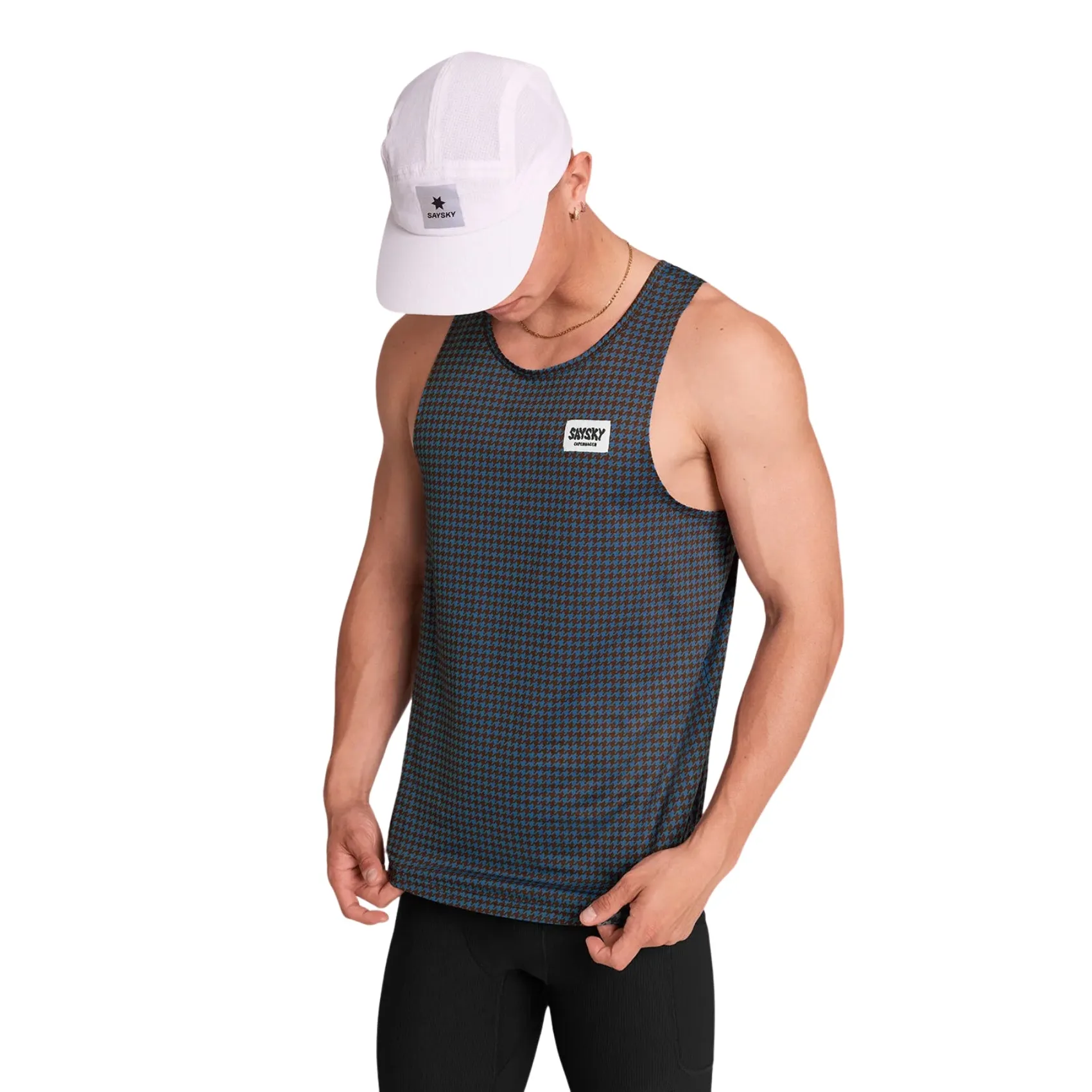 Mens Saysky Houndstooth Combat Singlet sold by Pace Athletic product image thumbnail 2
