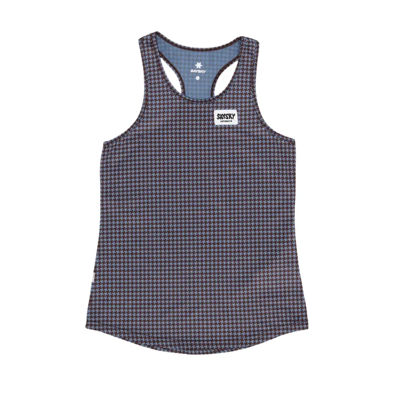Womens Saysky Houndstooth Combat Singlet made by Pace Athletic