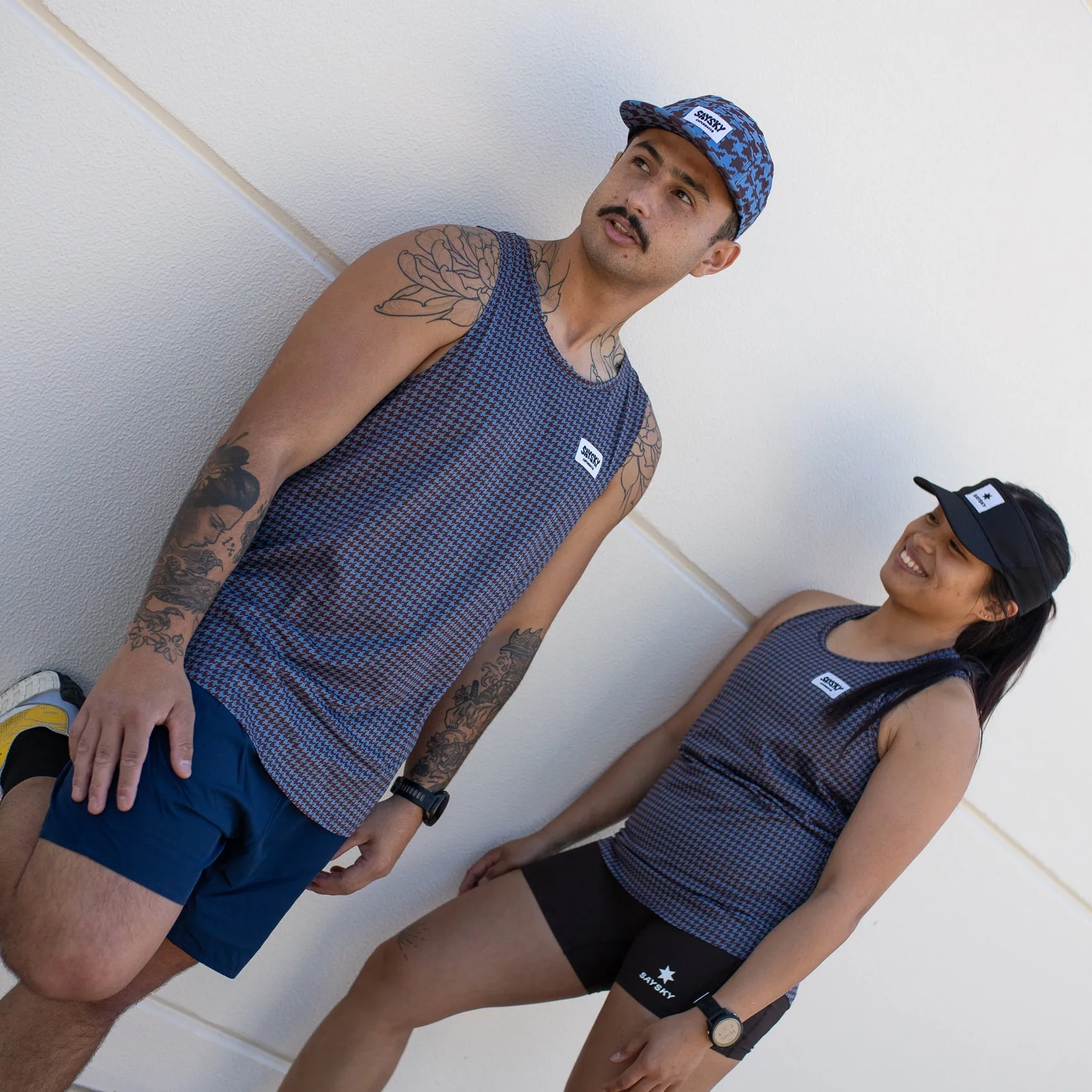 Womens Saysky Houndstooth Combat Singlet sold by Pace Athletic product image thumbnail 3