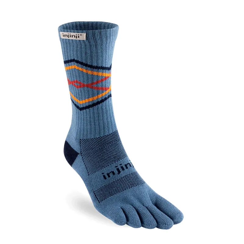 Unisex Injinji Trail Midweight Crew Toe Socks made by Pace Athletic