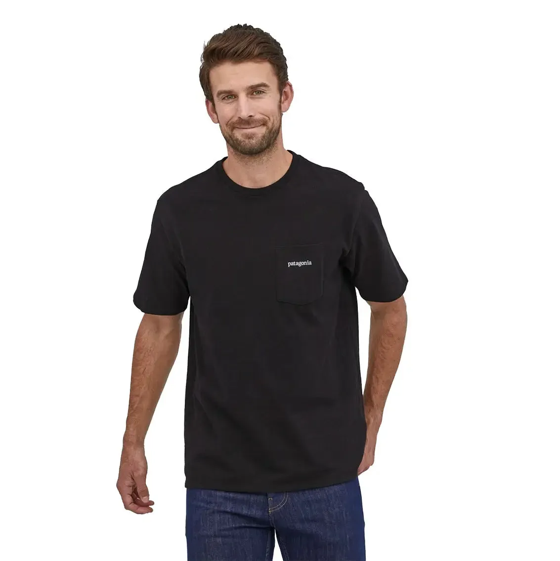 Mens Patagonia Line Logo Ridge Pocket Responsibili-Tee - Black sold by Pace Athletic product image thumbnail 2