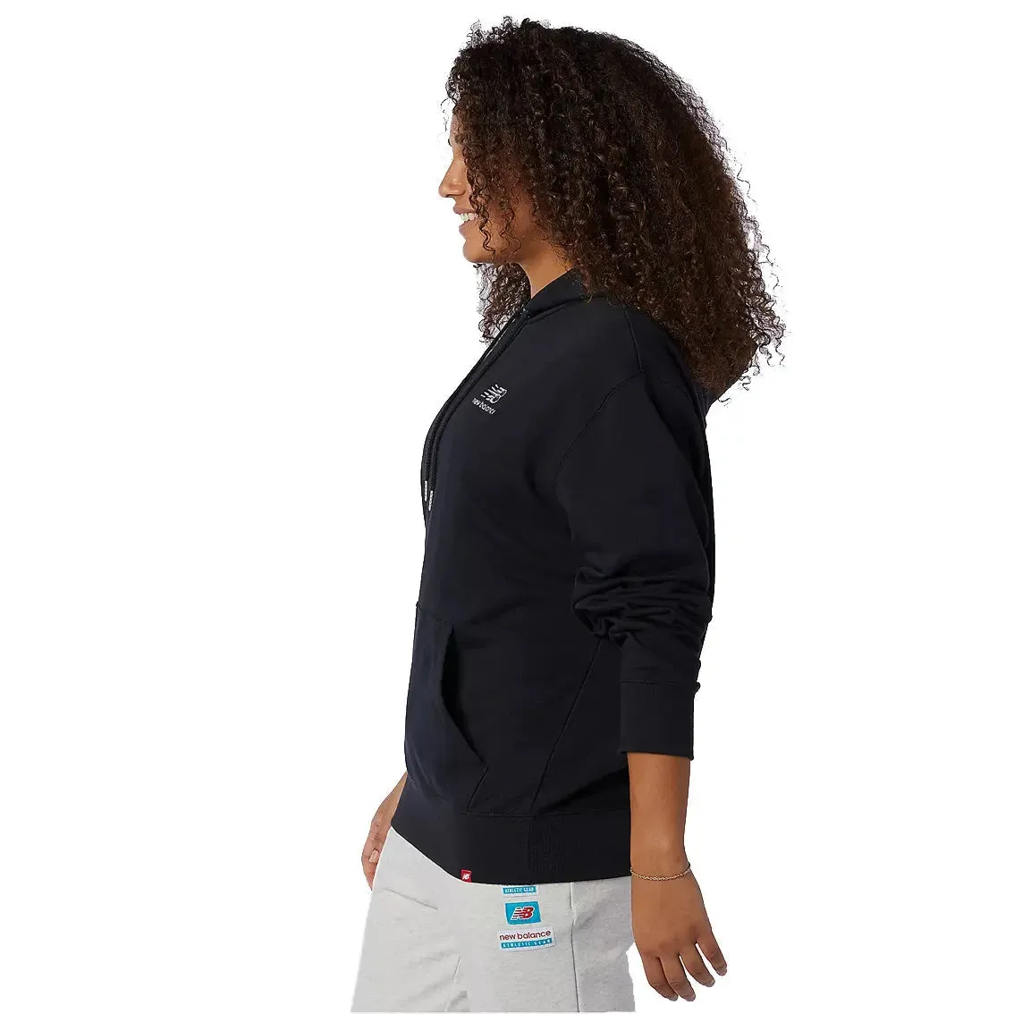 Unisex New Balance Essential Embroidered Hoodie - Black sold by Pace Athletic product image thumbnail 3