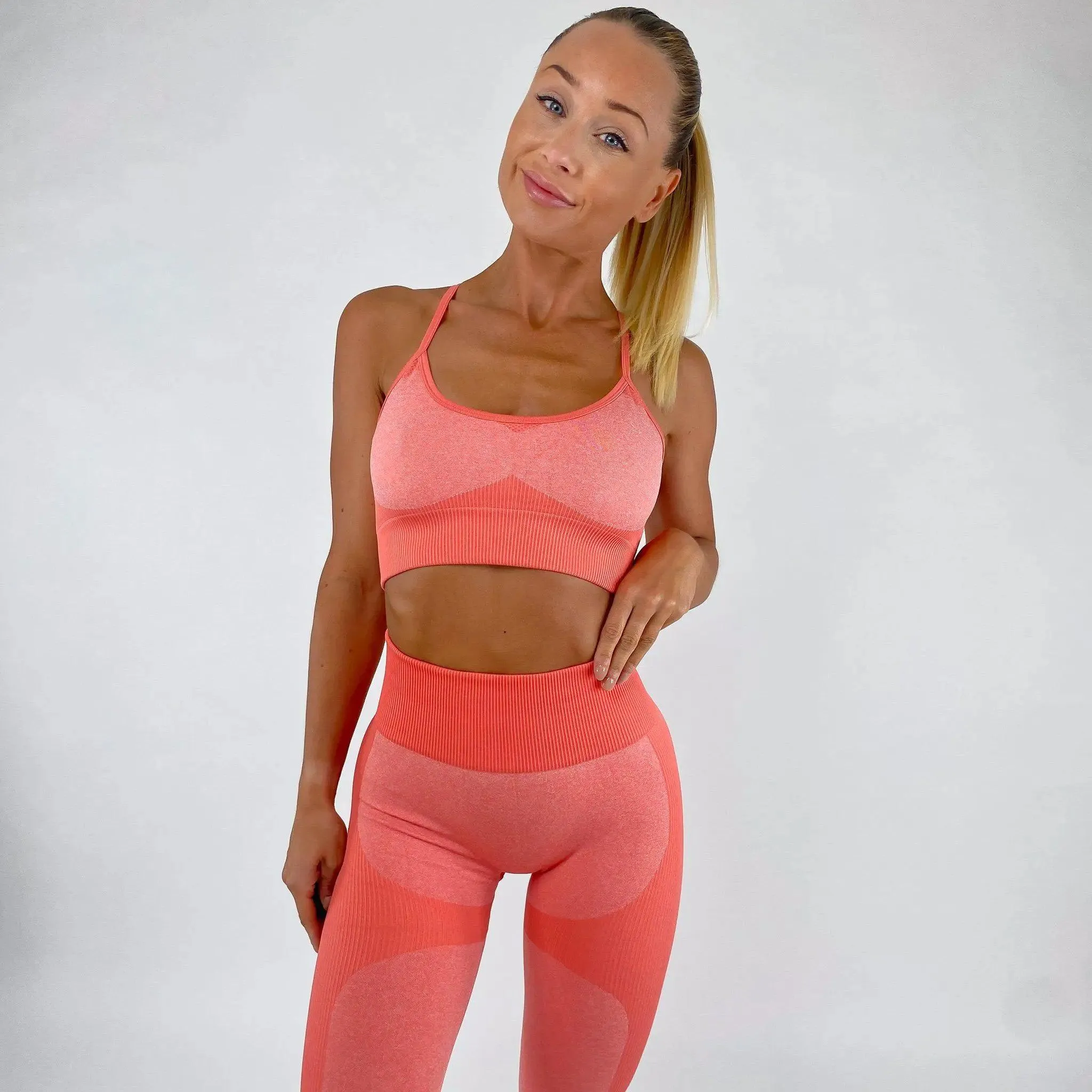 Power Sports Bra - Coral Pink sold by Panini Sport product image thumbnail 3