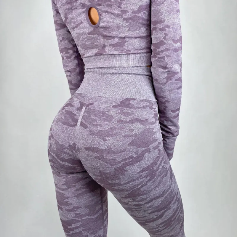 Scrunch Camo Tights - Lavender sold by Panini Sport