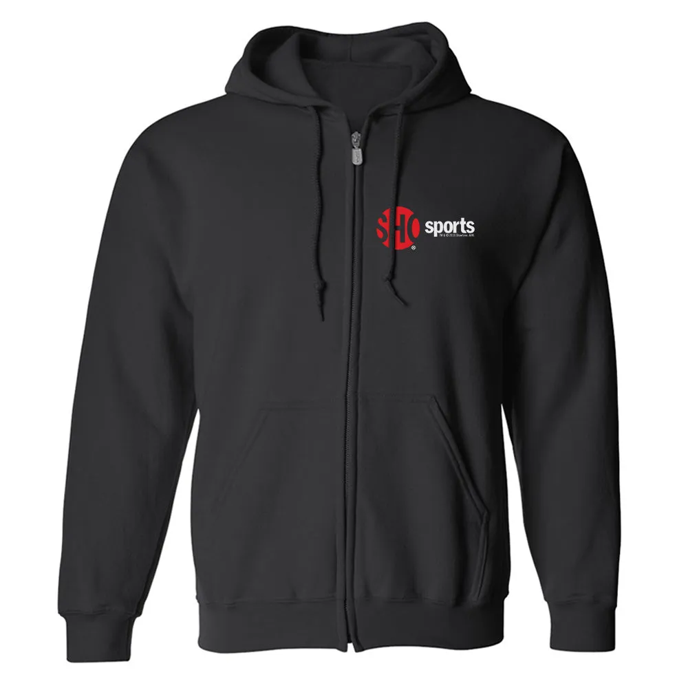SHOWTIME Sports SHO Sports Red Bug Outline Logo Fleece Zip-Up Hooded Sweatshirt sold by Paramount Shop