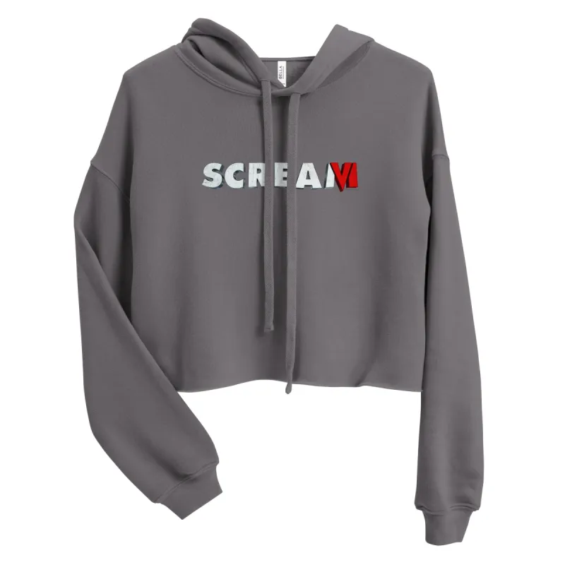 Scream VI Logo Women's Cropped Hooded Sweatshirt sold by Paramount Shop