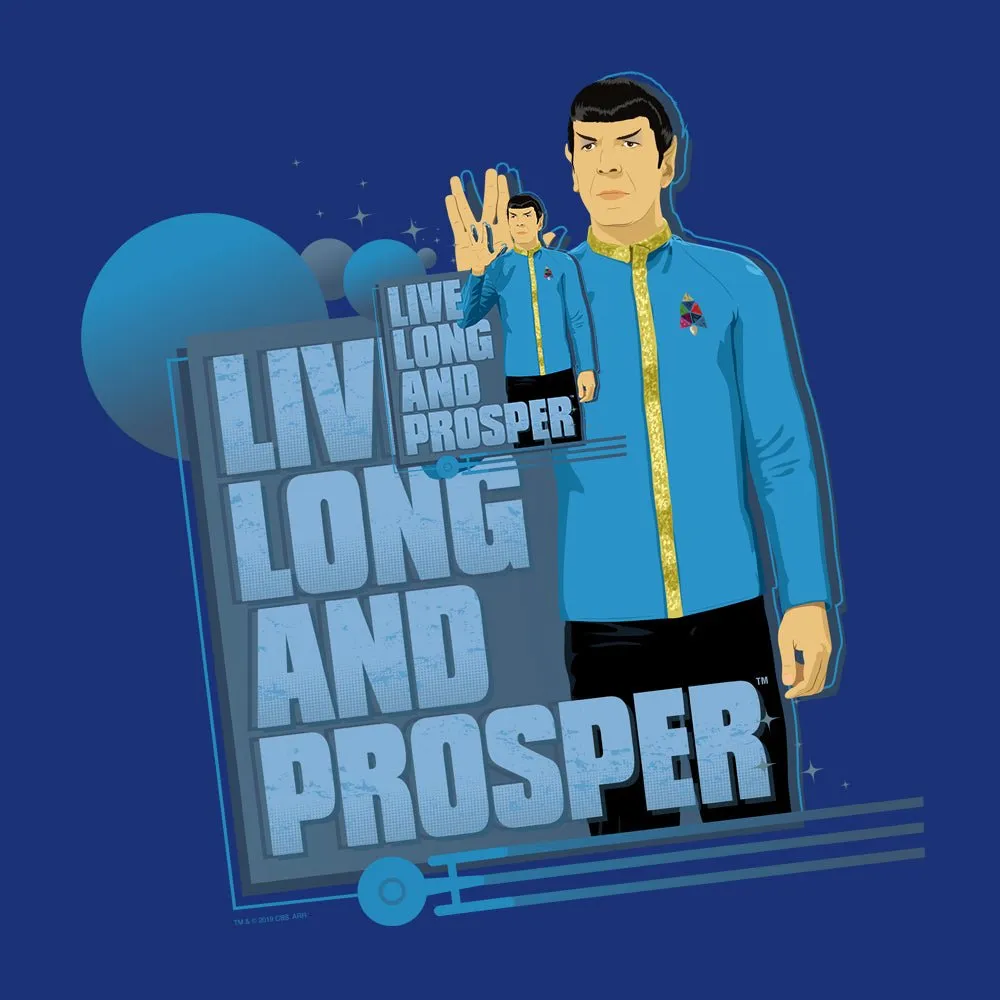 Star Trek: The Original Series Spock Live Long and Prosper Adult Short Sleeve T-Shirt sold by Paramount Shop product image thumbnail 2