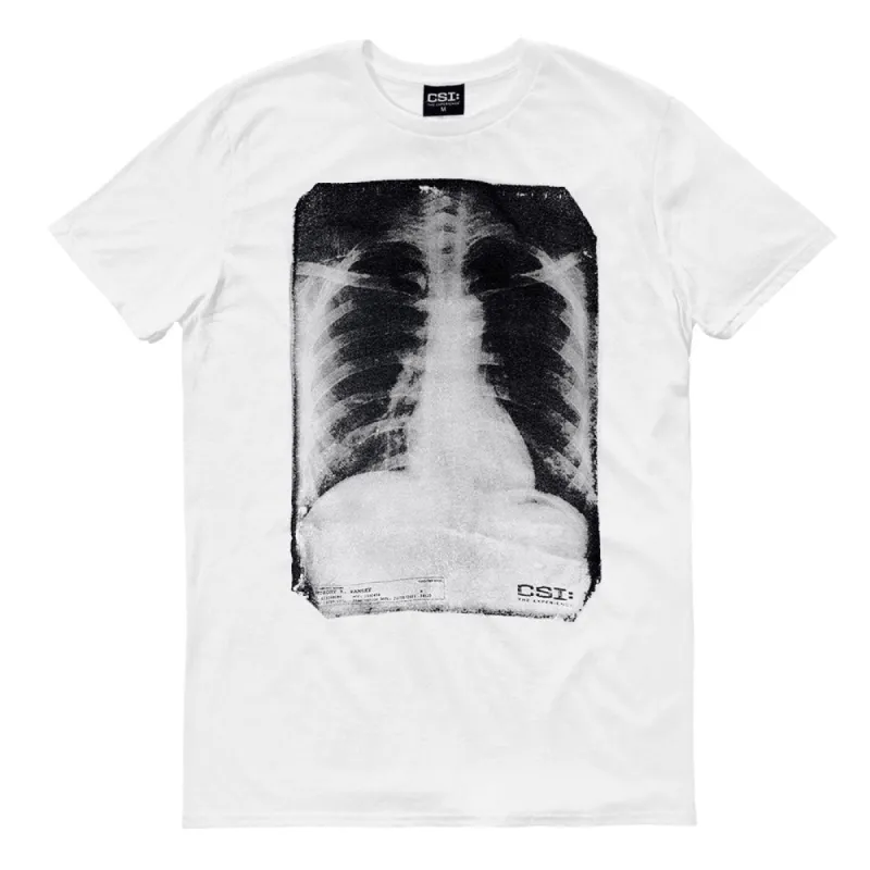 CSI: Crime Scene Investigation Glow in the Dark X-Ray Adult Short SleeveT-Shirt made by Paramount Shop