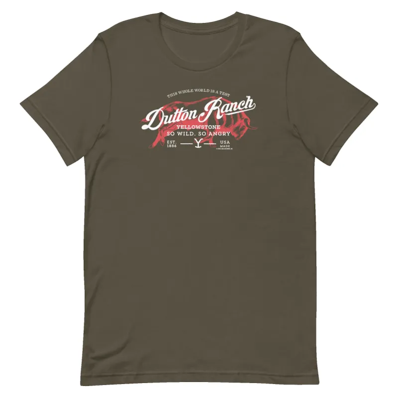 Yellowstone Dutton Ranch So Wild So Angry Unisex Premium T-Shirt made by Paramount Shop