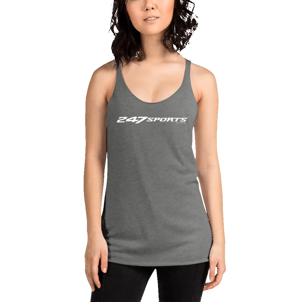 247 Sports White Logo Women's Tri-Blend Racerback Tank Top sold by Paramount Shop product image thumbnail 2