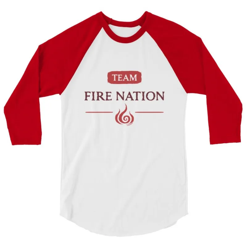 Avatar: The Last Airbender Team Fire Nation Unisex Raglan Shirt sold by Paramount Shop