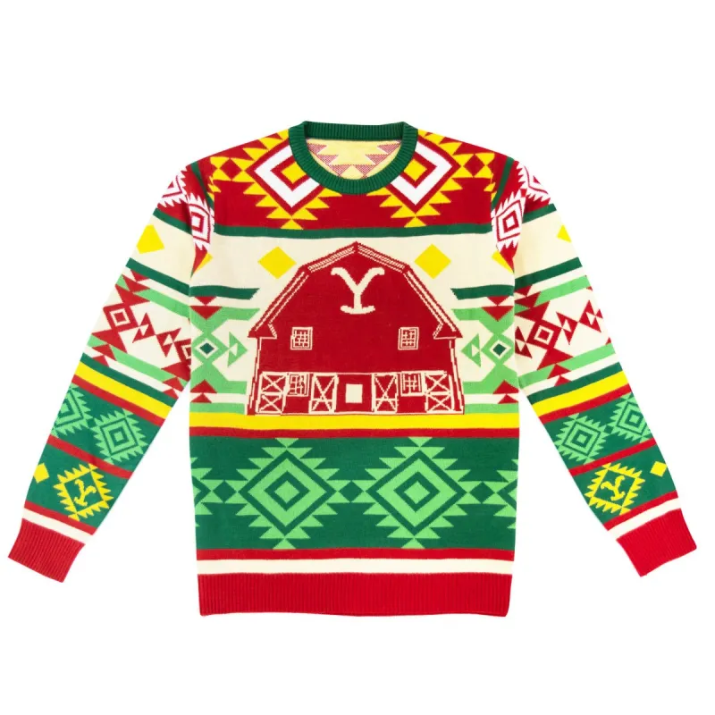 Yellowstone Barn Holiday Sweater sold by Paramount Shop