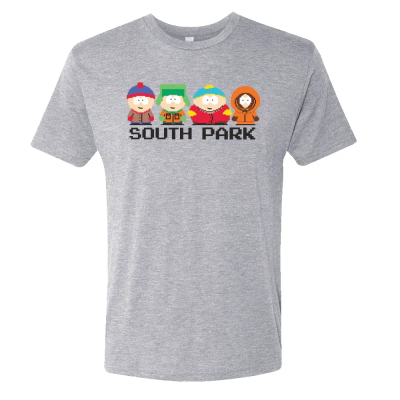 South Park 8-Bit Characters Men's Tri-Blend T-Shirt sold by Paramount Shop
