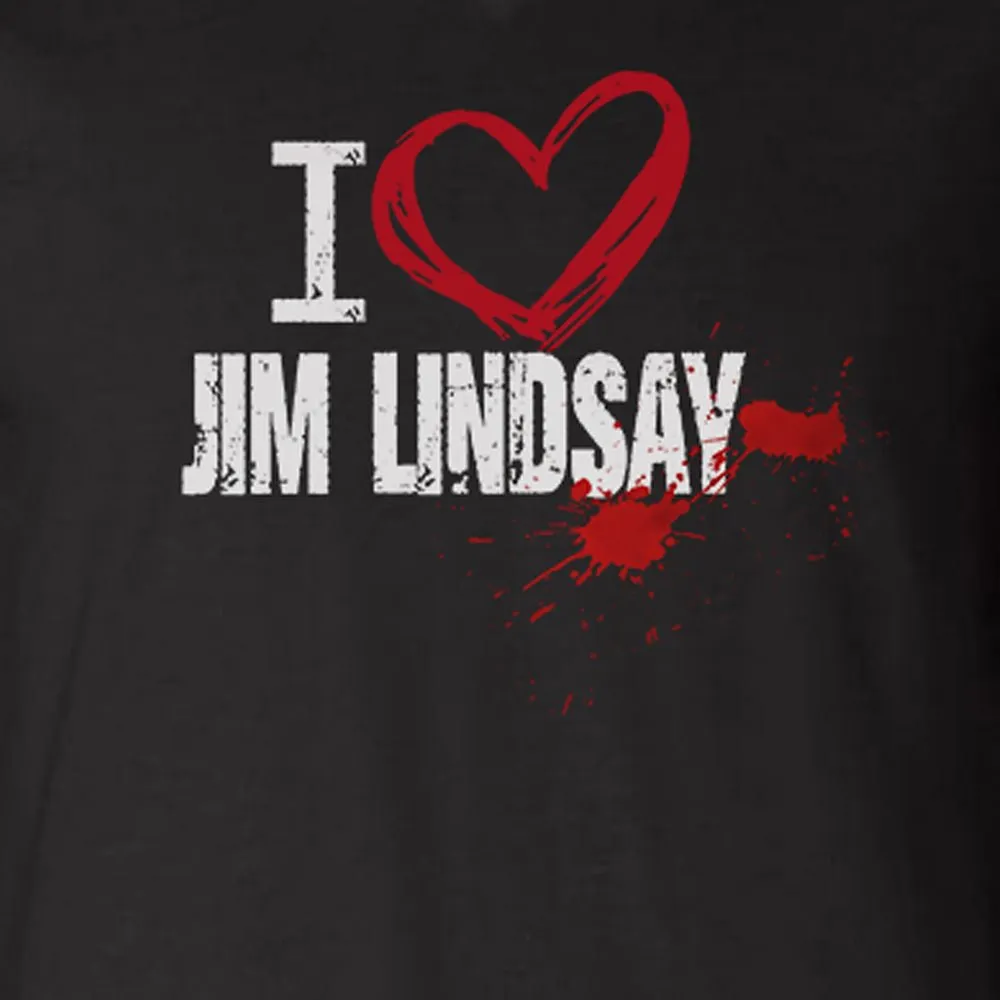 Dexter: New Blood I Heart Jim Lindsay Adult V-Neck T-Shirt sold by Paramount Shop product image thumbnail 2