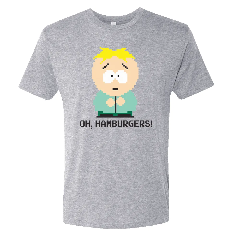 South Park Butters Oh Hamburgers Men's Tri-Blend T-Shirt sold by Paramount Shop