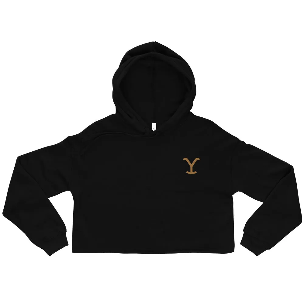 Yellowstone Logo Embroidered Crop Hoodie sold by Paramount Shop