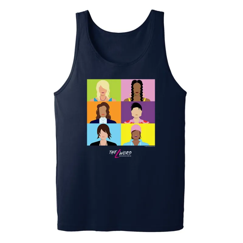 The L Word: Generation Q Faces Adult Tank Top sold by Paramount Shop