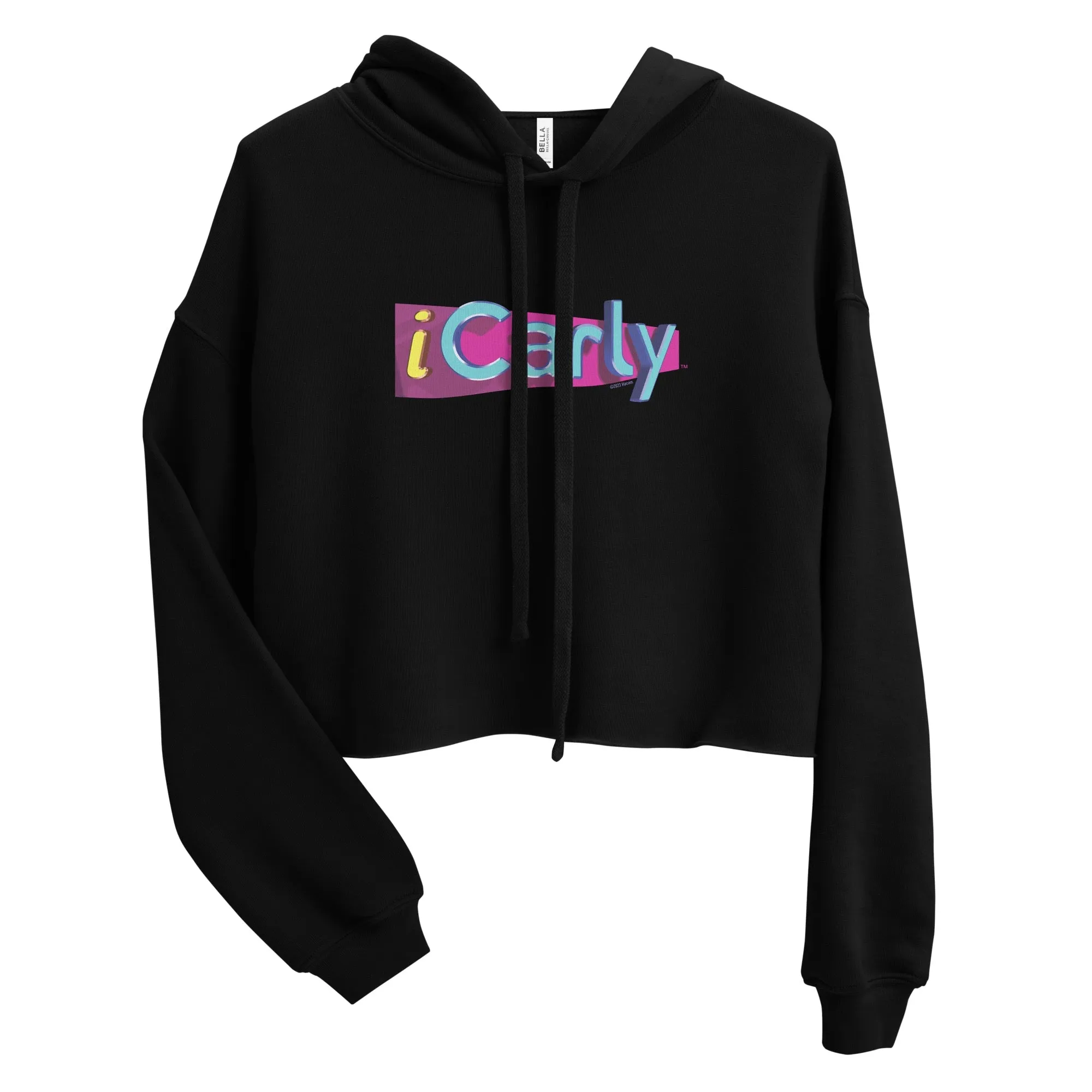 iCarly Logo Women's Fleece Crop Hooded Sweatshirt sold by Paramount Shop product image thumbnail 4
