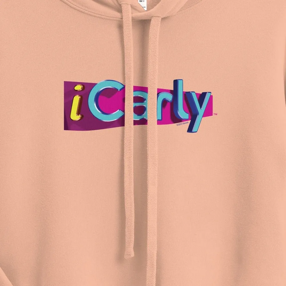 iCarly Logo Women's Fleece Crop Hooded Sweatshirt sold by Paramount Shop product image thumbnail 2