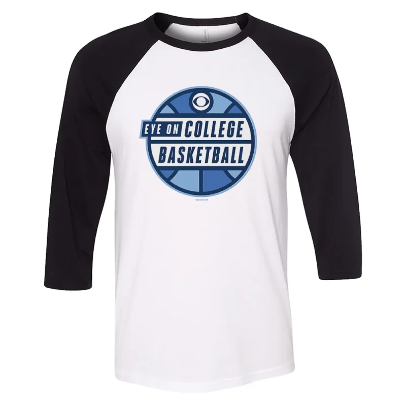 Eye on College Basketball Logo 3/4 Sleeve Baseball T-Shirt sold by Paramount Shop