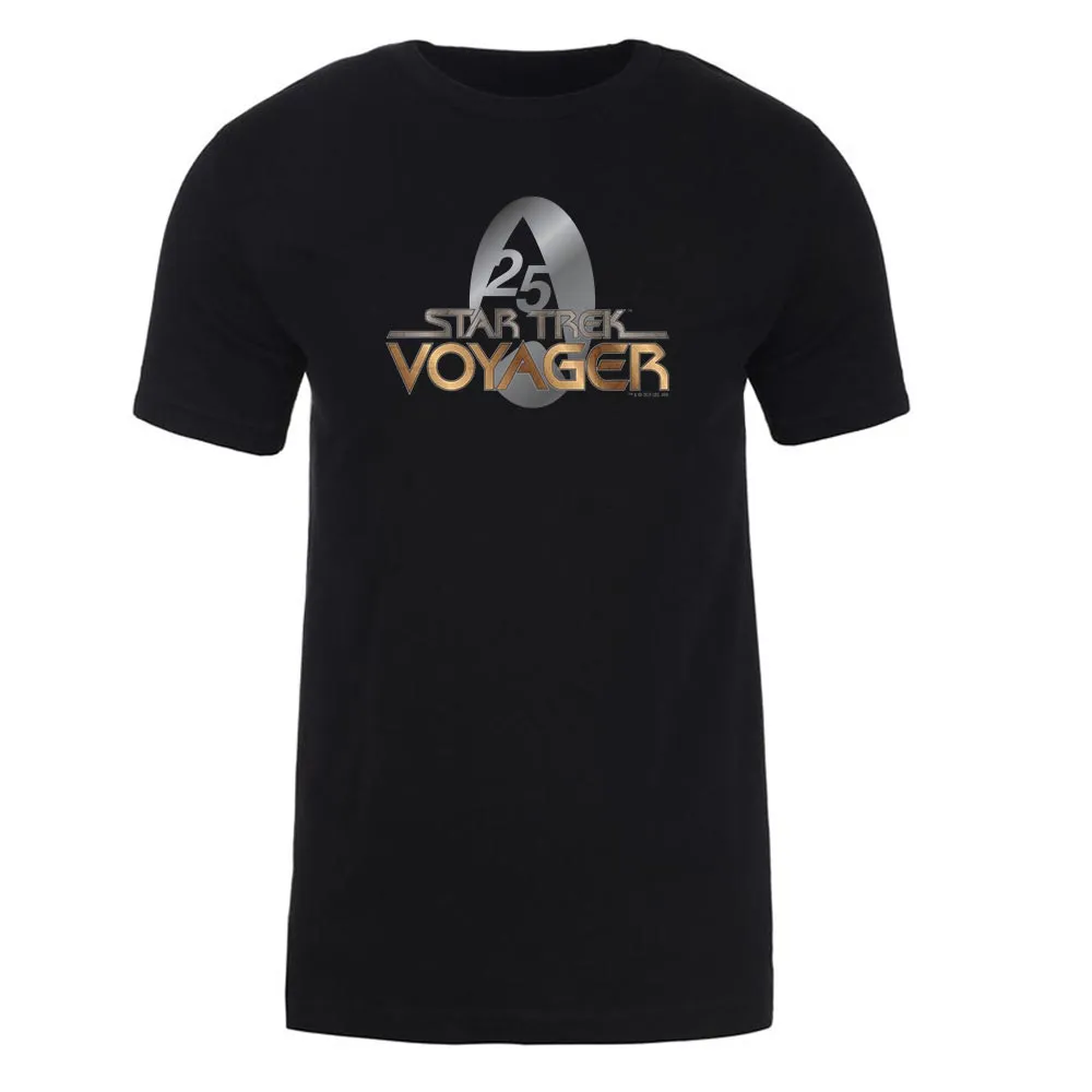 Star Trek: Voyager Gold 25 Logo Adult Short Sleeve T-Shirt sold by Paramount Shop