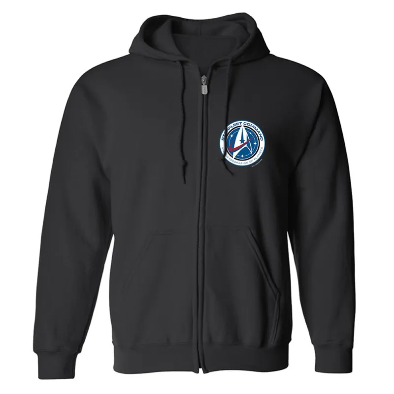 Star Trek: Discovery Starfleet Command Fleece Zip-Up Hooded Sweatshirt sold by Paramount Shop