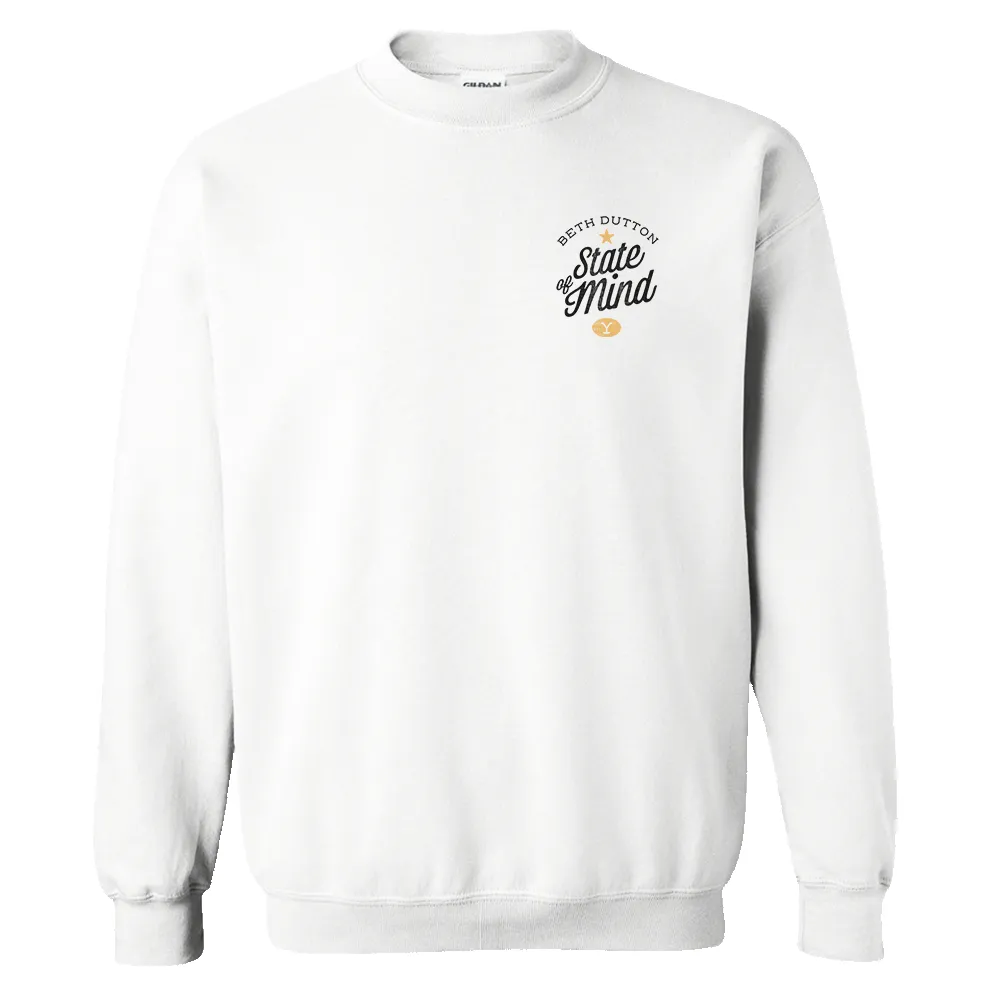 Yellowstone Beth Dutton State of Mind Small Fleece Crewneck Sweatshirt sold by Paramount Shop product image thumbnail 3