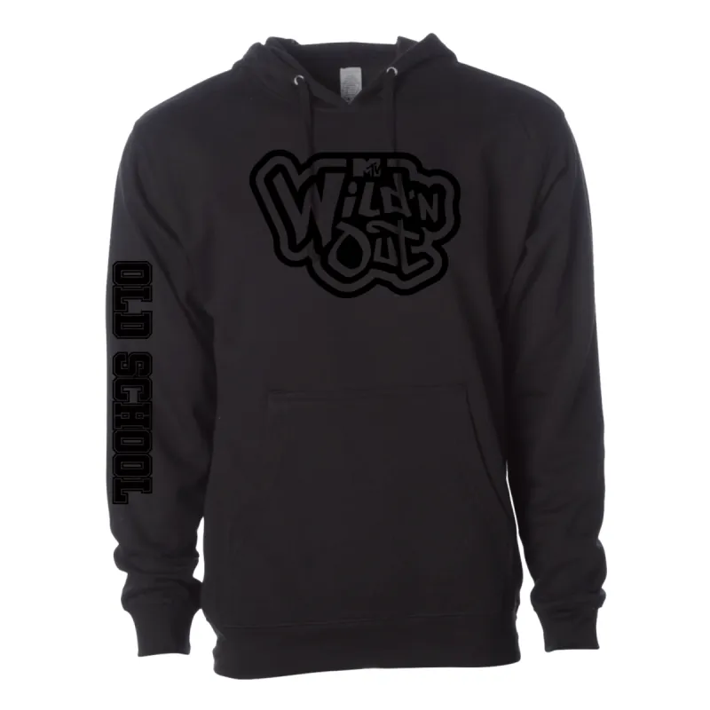Wild 'N Out Black on Black Old School Side Hooded Sweatshirt sold by Paramount Shop