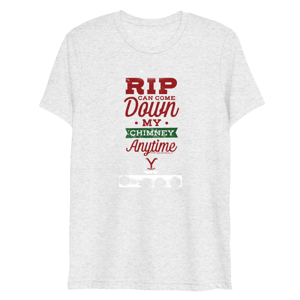 Yellowstone Rip Can Come Down My Chimney Any Time Unisex Tri-Blend T-Shirt sold by Paramount Shop product image thumbnail 3